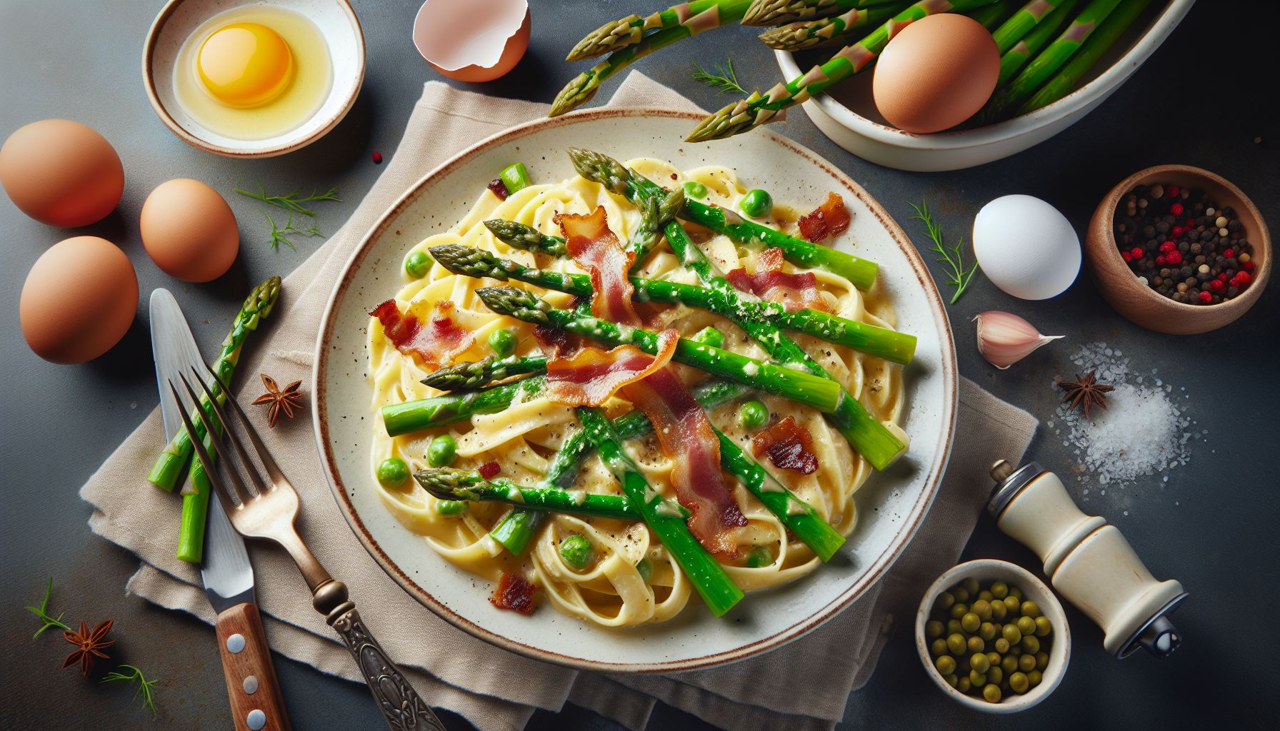 carbonara di asparagi